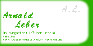 arnold leber business card